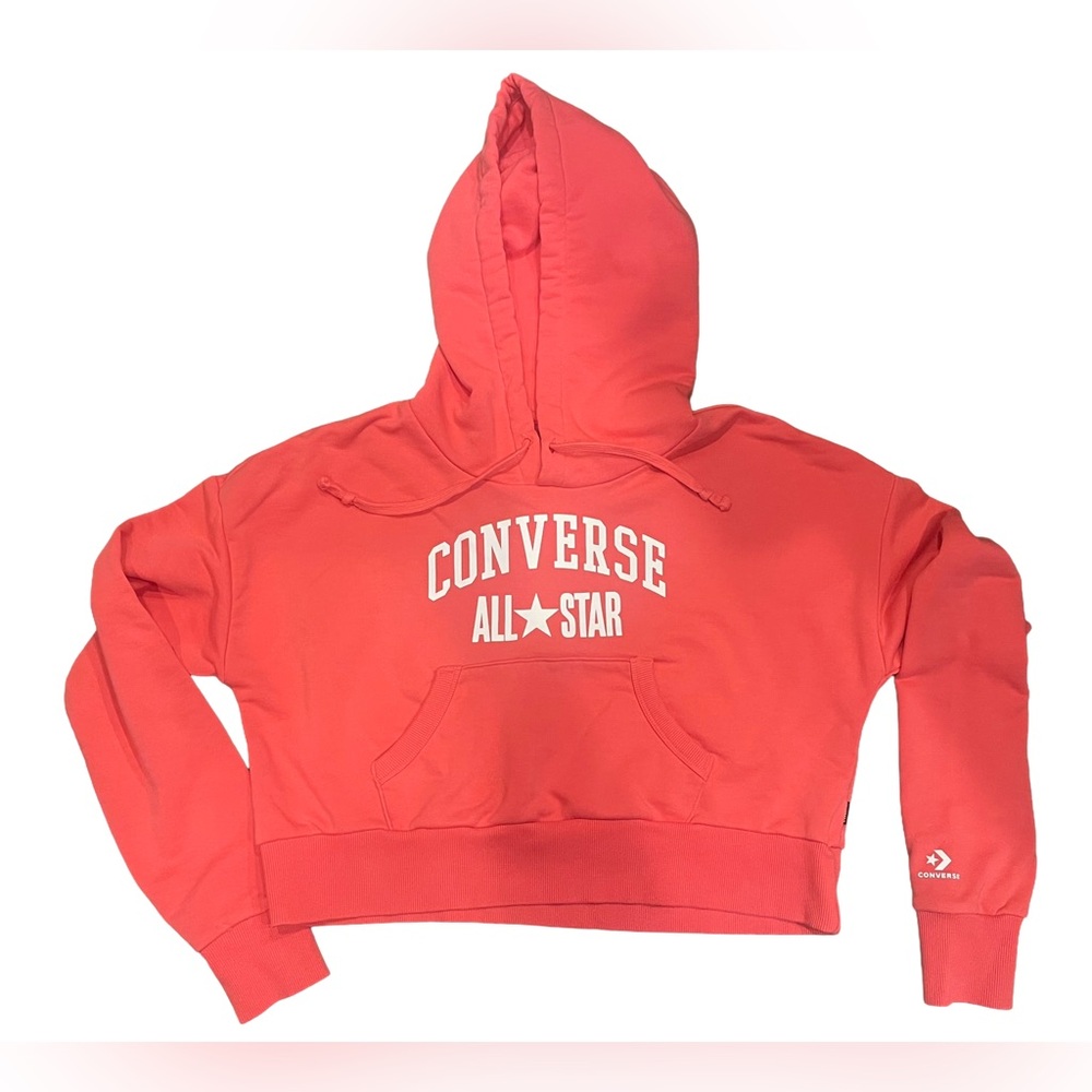 Converse All Star Hot Pink Cropped Hoodie